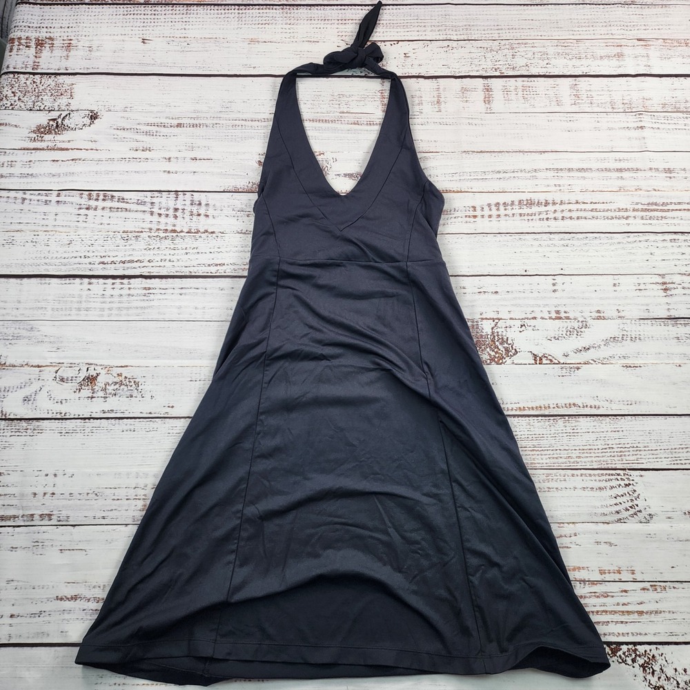 Patagonia Morning Glory Halter Dress Women's XS Black Stretch 20521 Travel